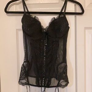 Never worn Victoria’s Secret corset, blk lace, 34B